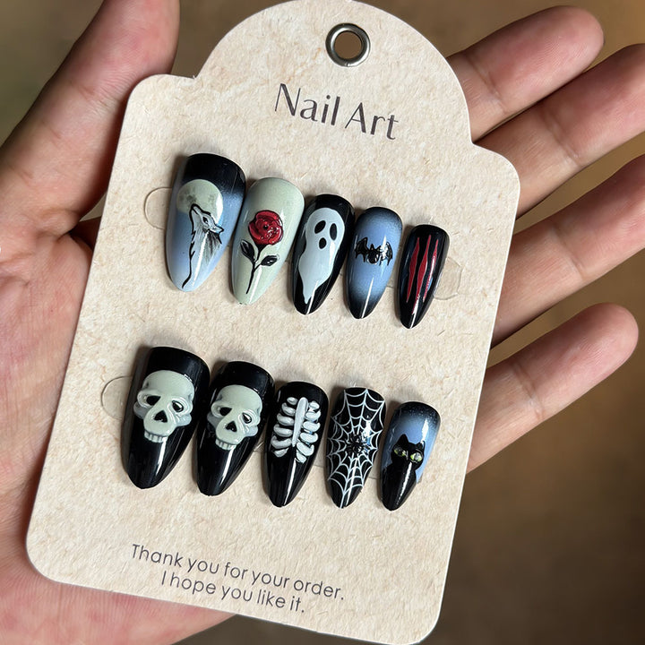 Halloween-Themed Decorative Press-On Nail Set Kalsten