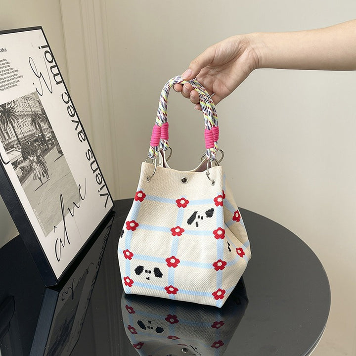 WoFloral Print Textured Handbag Kalsten