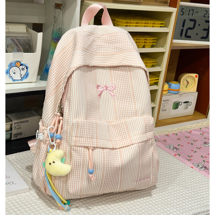 Cute Checked Patterned School Backpack Kalsten
