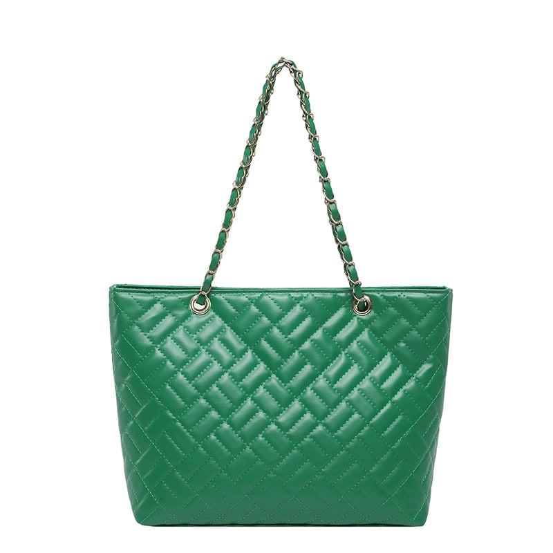 WoQuilted Tote Bag with Chain Handles Kalsten
