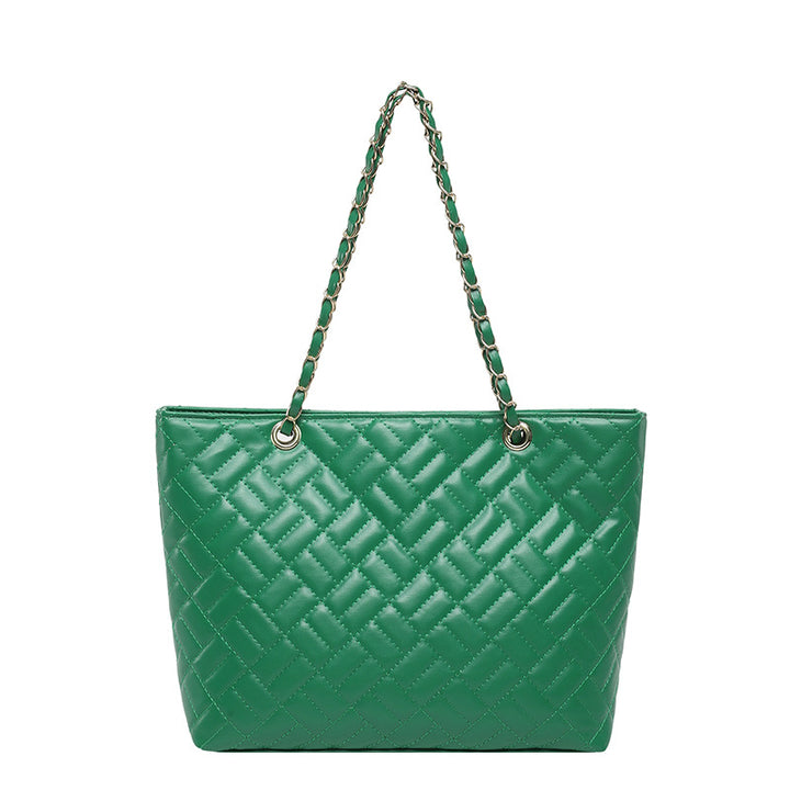 WoQuilted Tote Bag with Chain Handles Kalsten