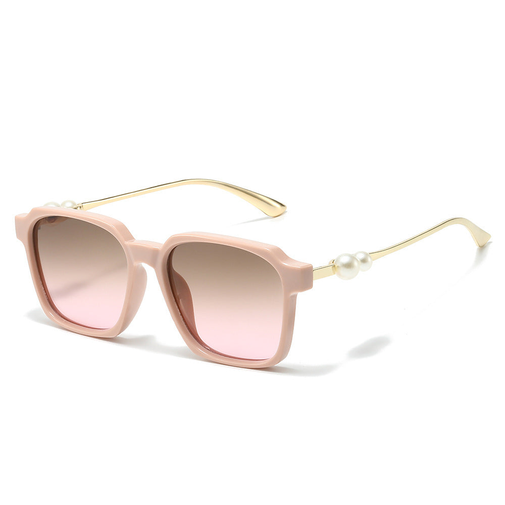 Chic Square Frame Sunglasses with Pearl Accents Kalsten