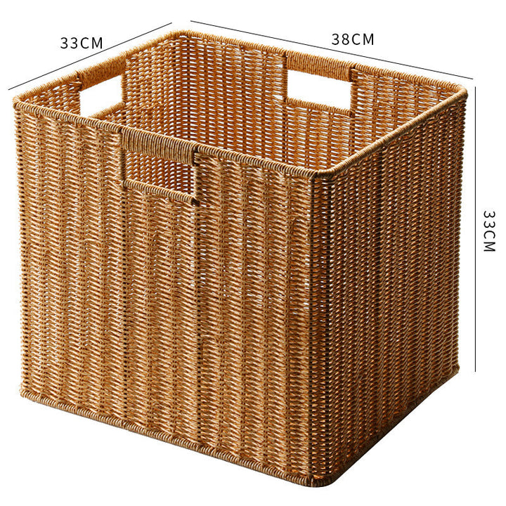 Handcrafted Rectangular Wicker Storage Bin Kalsten