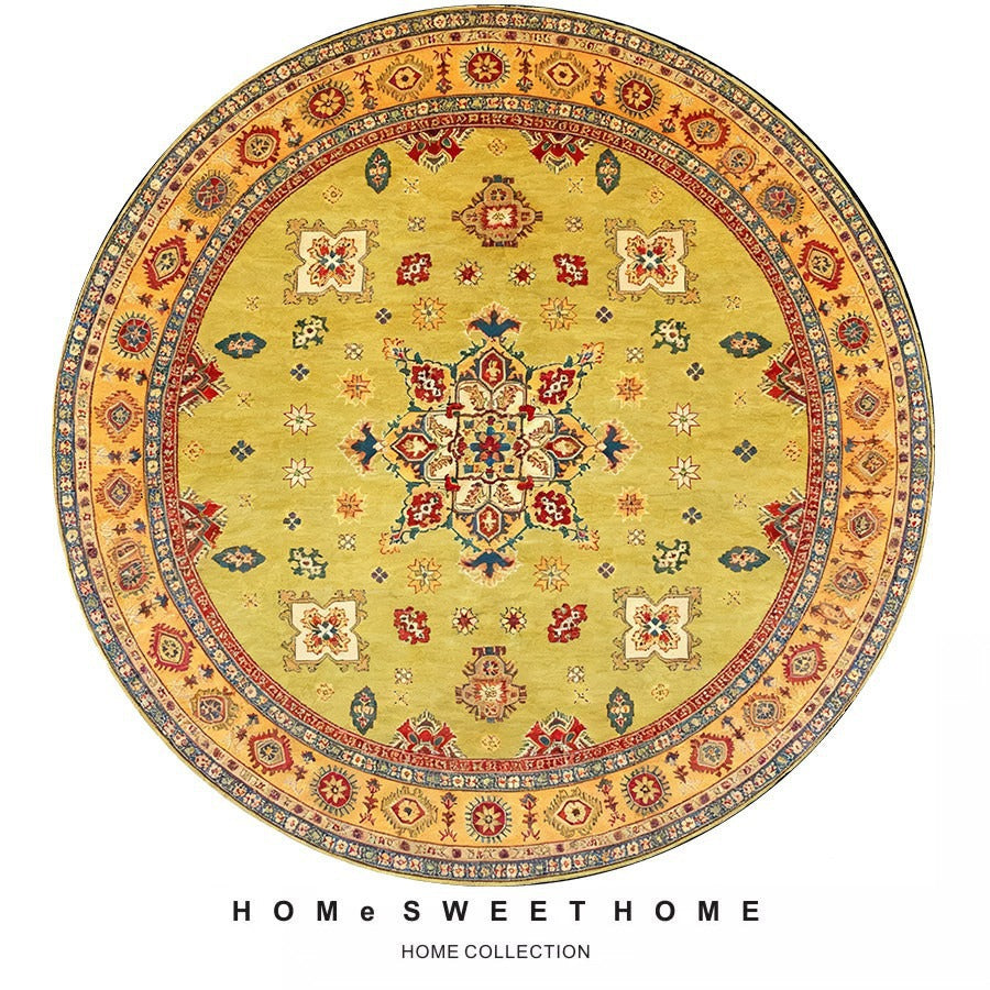 Vintage-Inspired Round Rug