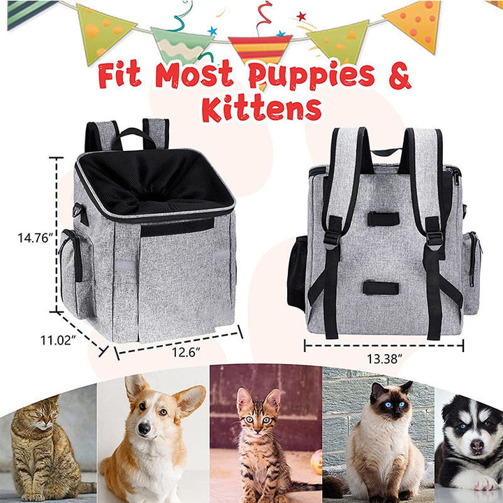front-mounted reinforced pet bicycle carrier tote with structured frame mesh entry and removable washable liner Kalsten