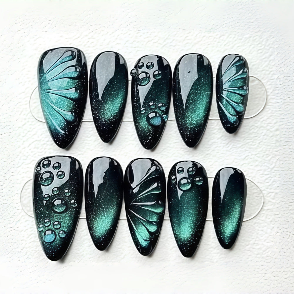 Artificial nails with shimmering wave design Kalsten