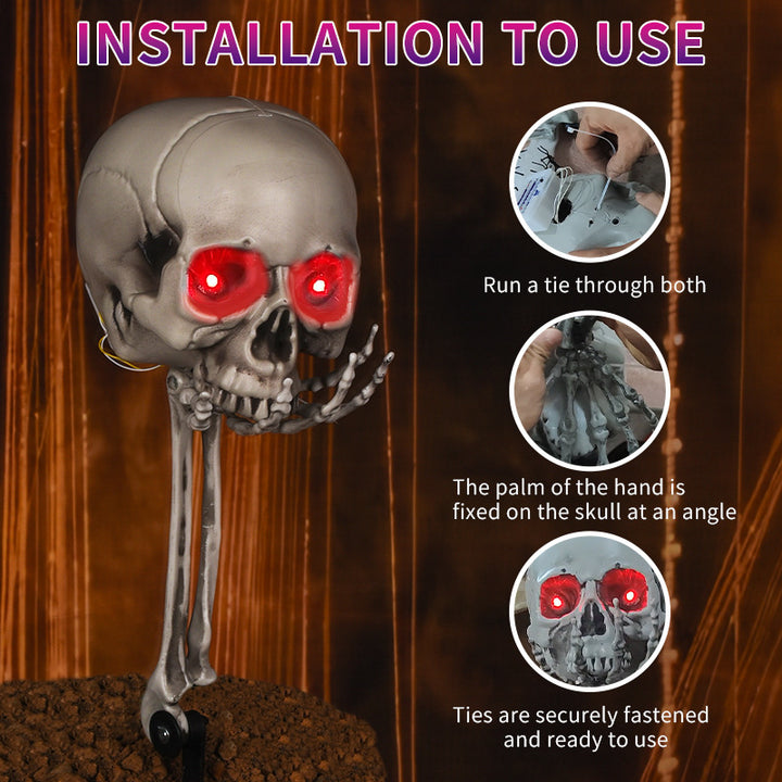Optical Light-Up Skull Decoration Kalsten