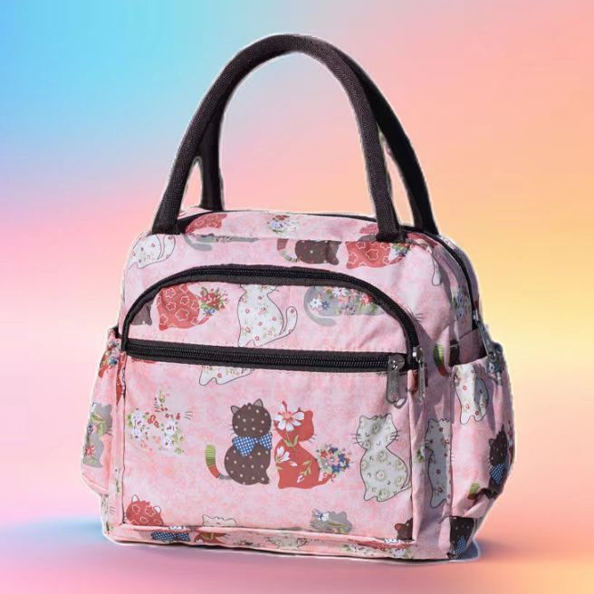 Cat Print Insulated Lunch Bag Kalsten