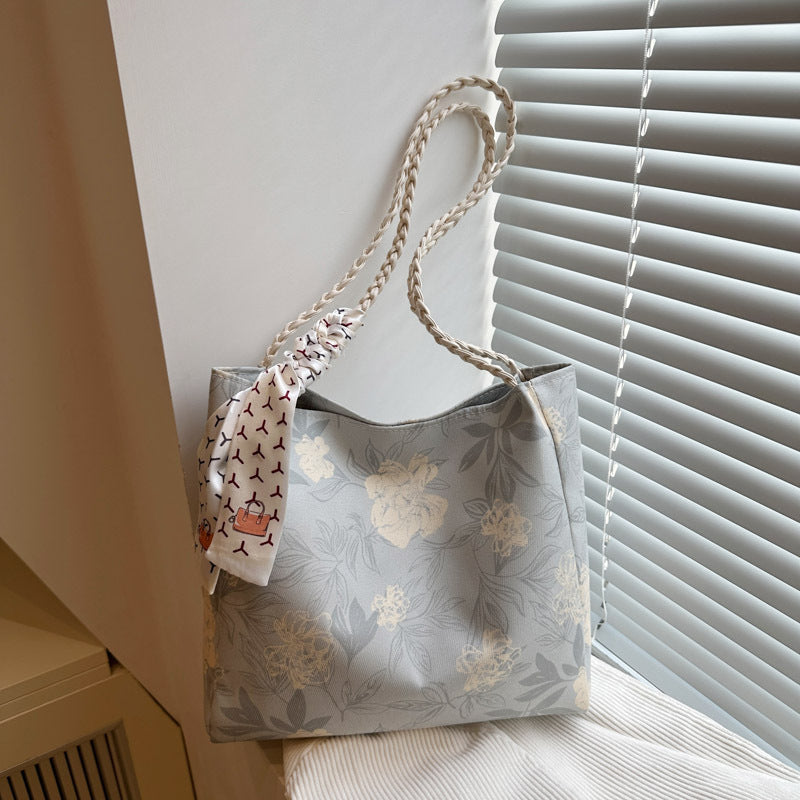 Floral Patterned Shoulder Tote Bag Kalsten