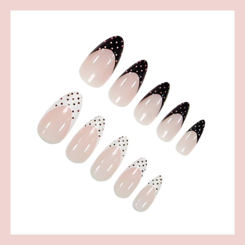Artificial nail set with circular dots and modern tips Kalsten
