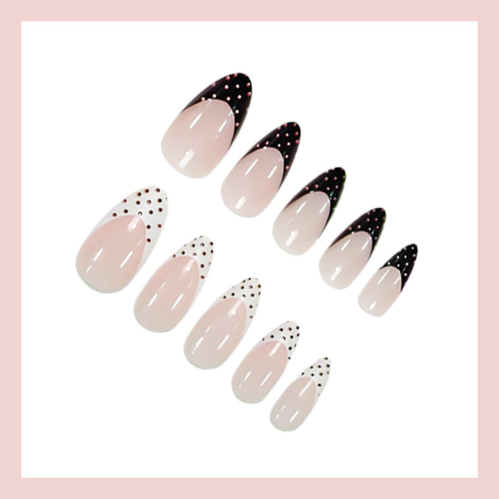 Artificial nail set with circular dots and modern tips Kalsten
