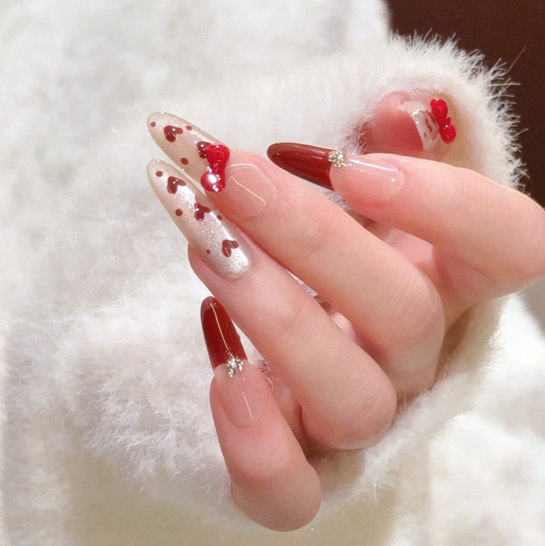 Elegant Nail Art Extensions with Pearl Accents Kalsten