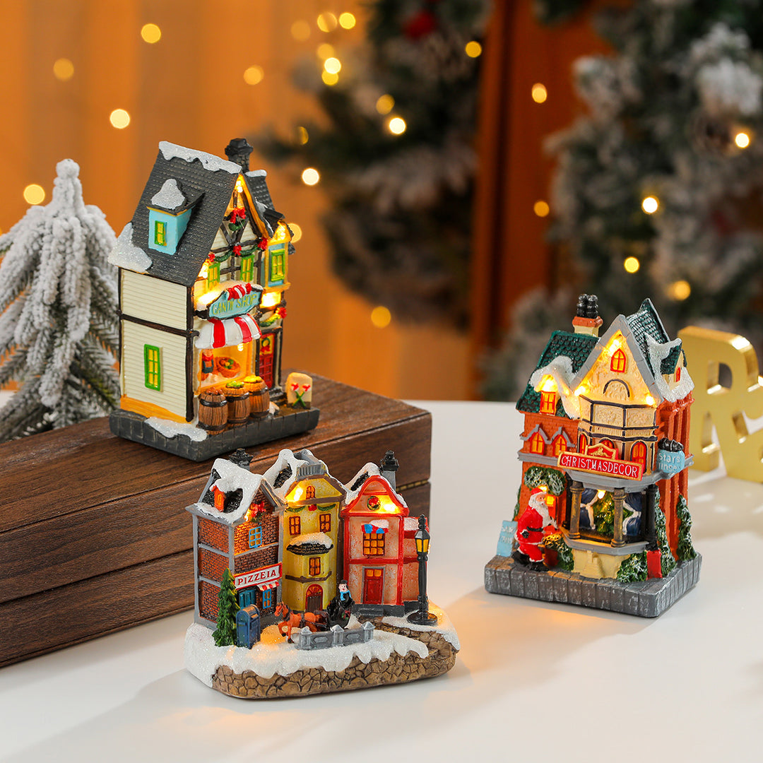 LED Illuminated Christmas Candy Shop Figurine Kalsten