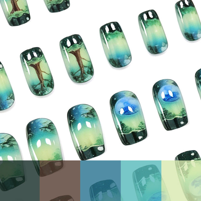 Artistic Nature-Inspired Nail Art Enhancements Kalsten