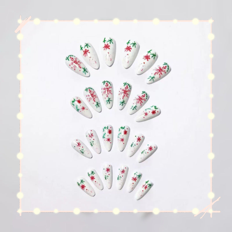 Creative Nail Art with Festive Snowflake Design Kalsten