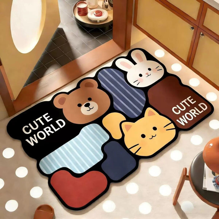 Playful Puzzle-Themed Area Mat