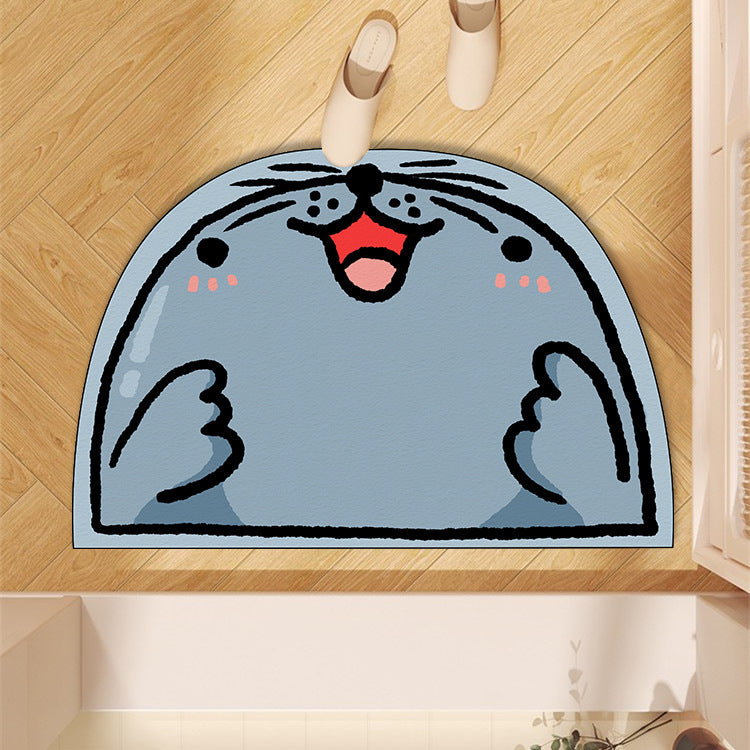 Cute Penguin-Themed Floor Mat