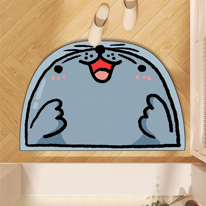 Cute Penguin-Themed Floor Mat