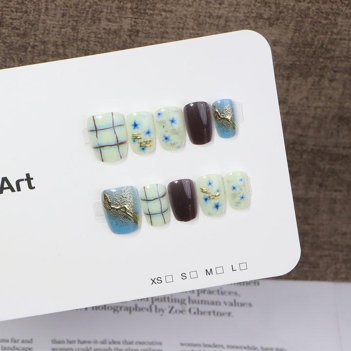 Artistic Abstract Press-On Nail Art Set Kalsten