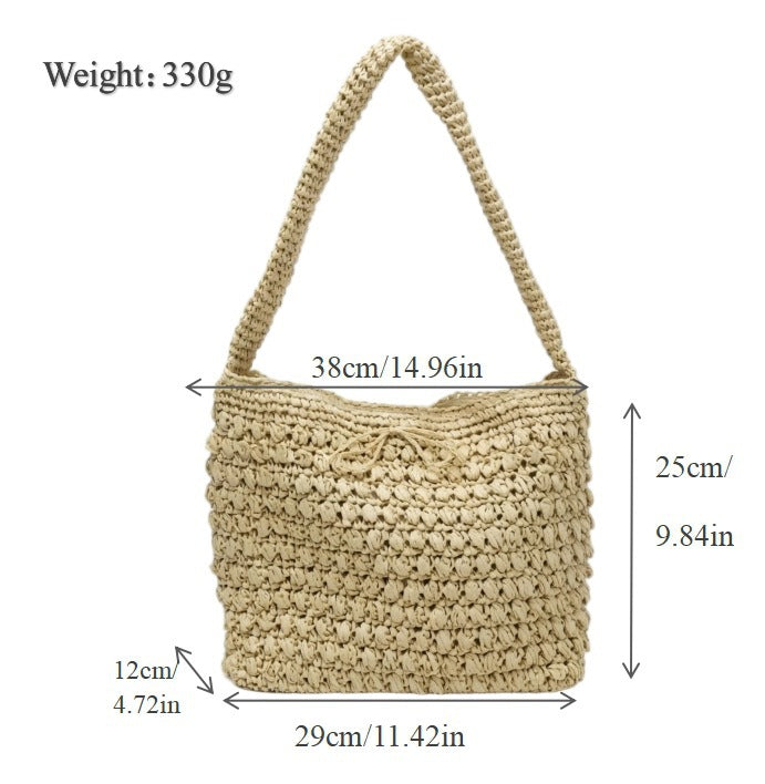 Spacious macramé bag with wide straps Kalsten