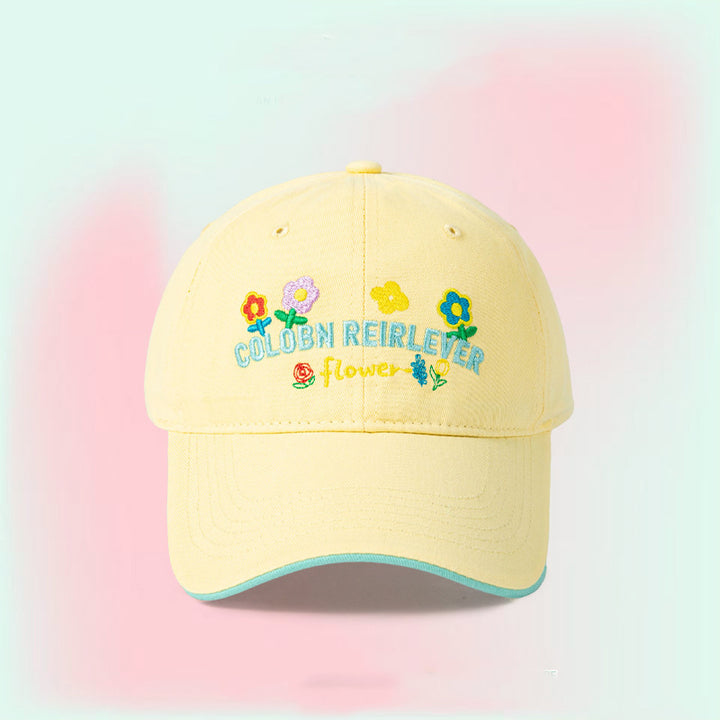 Floral Embroidered Sun Cap