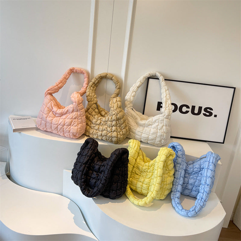 Textured Quilted Shoulder Bag Kalsten