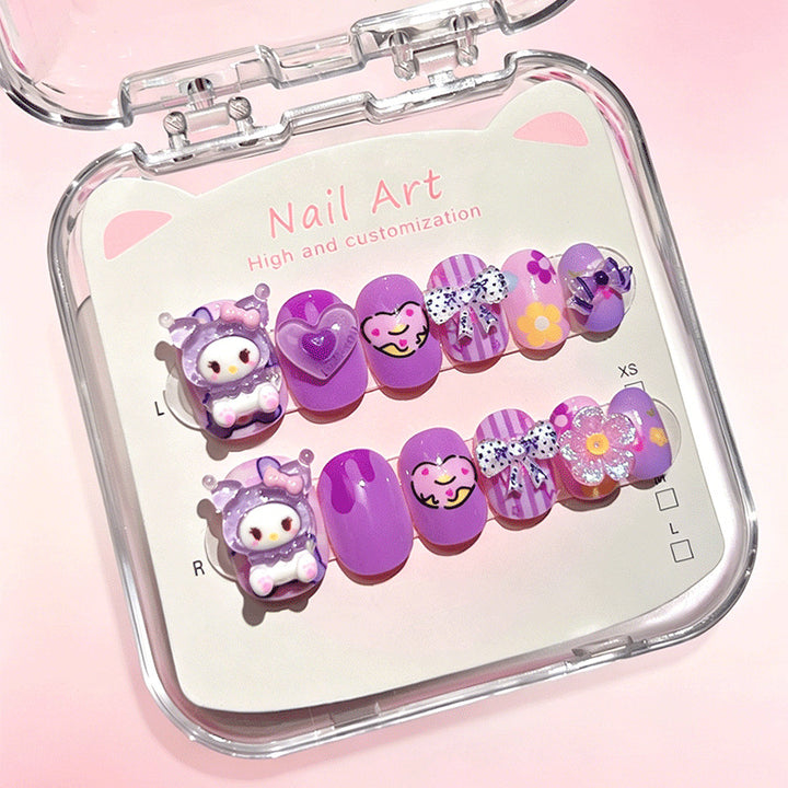 Customized Cartoon-Inspired Press-On Nail Art Set Kalsten