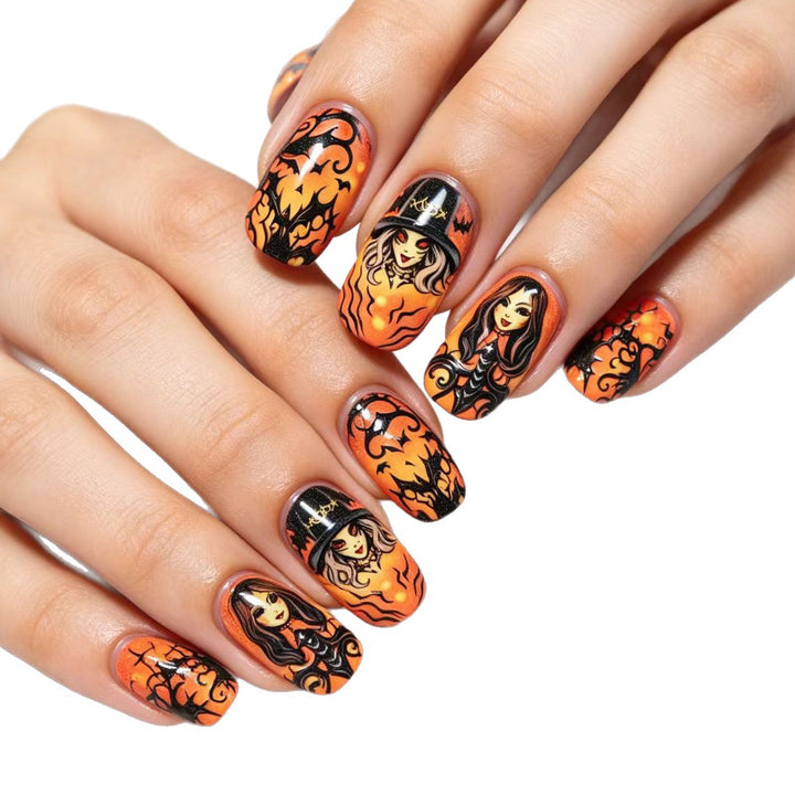 Halloween-Inspired Artistic Nail Art Kalsten