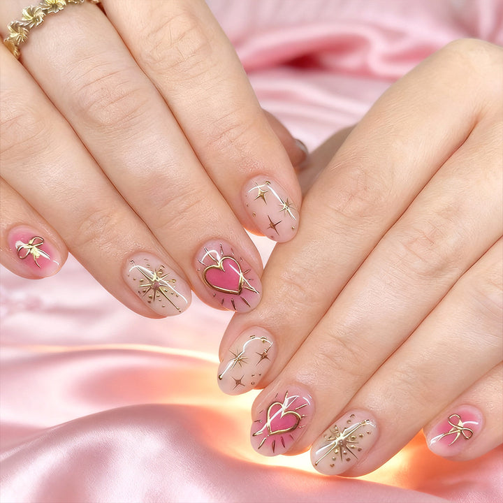 Heart-Embellished Nail Art Set Kalsten