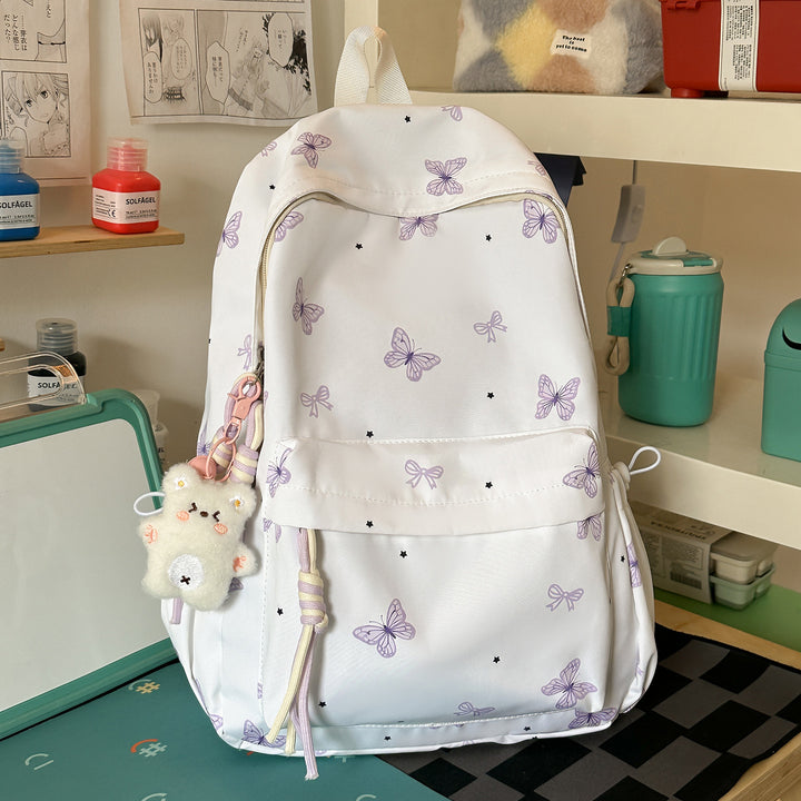 Charming Butterfly Print Casual Backpack Kalsten