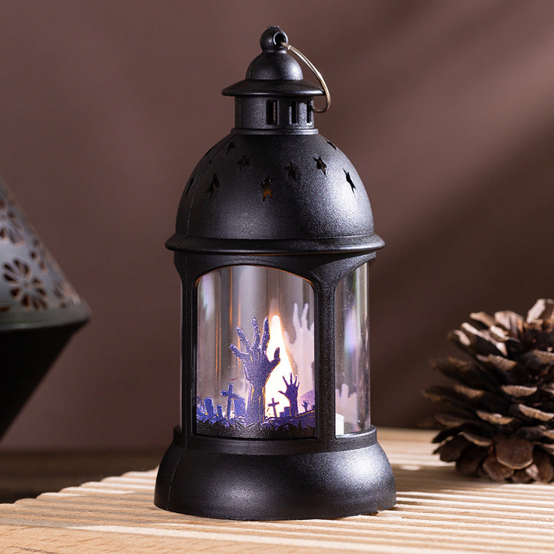 Decorative lantern with Halloween motif