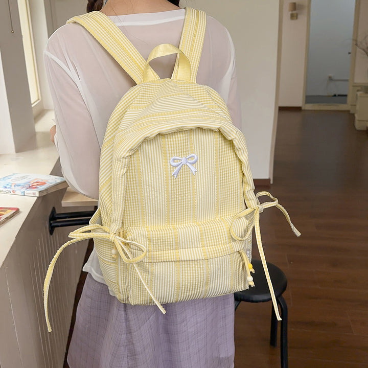 Cute Decorative Bow-Embellished Backpack Kalsten