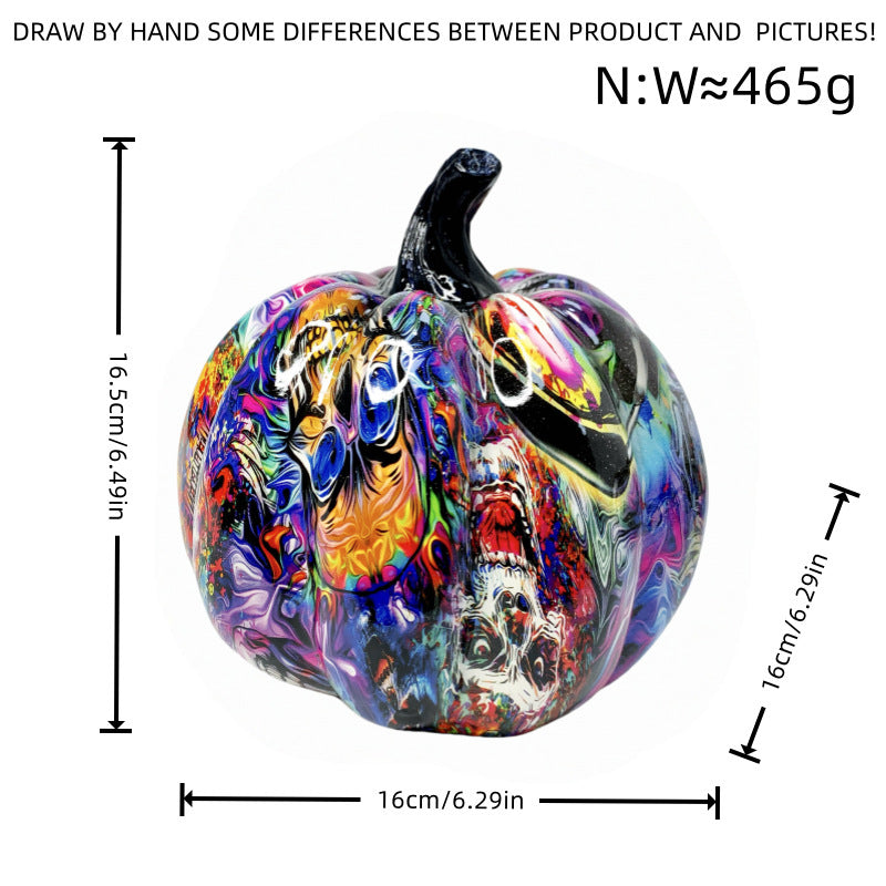 Artistic Halloween Pumpkin Figurine Kalsten