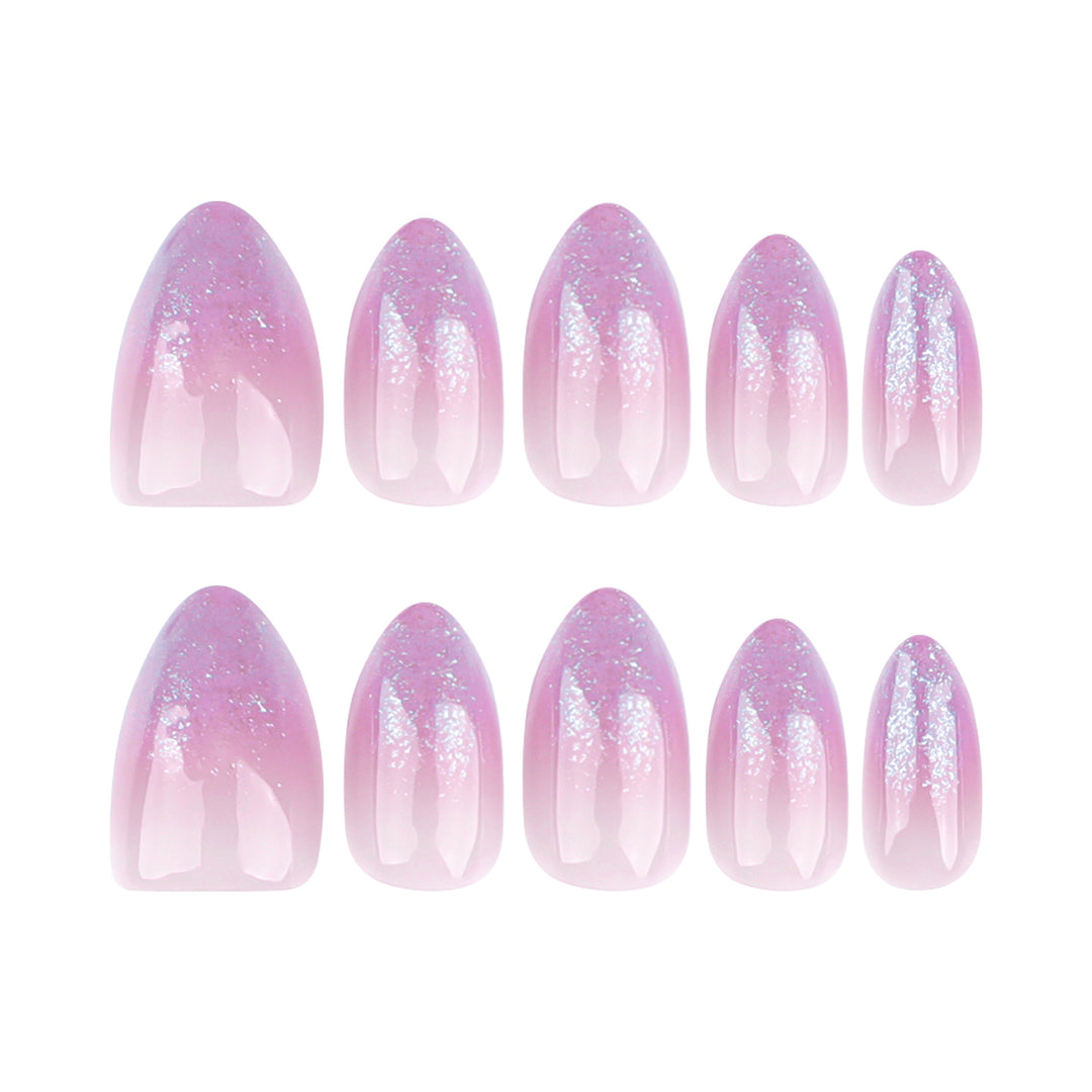 Artistic Nail Extensions with Glitter Gradient Kalsten