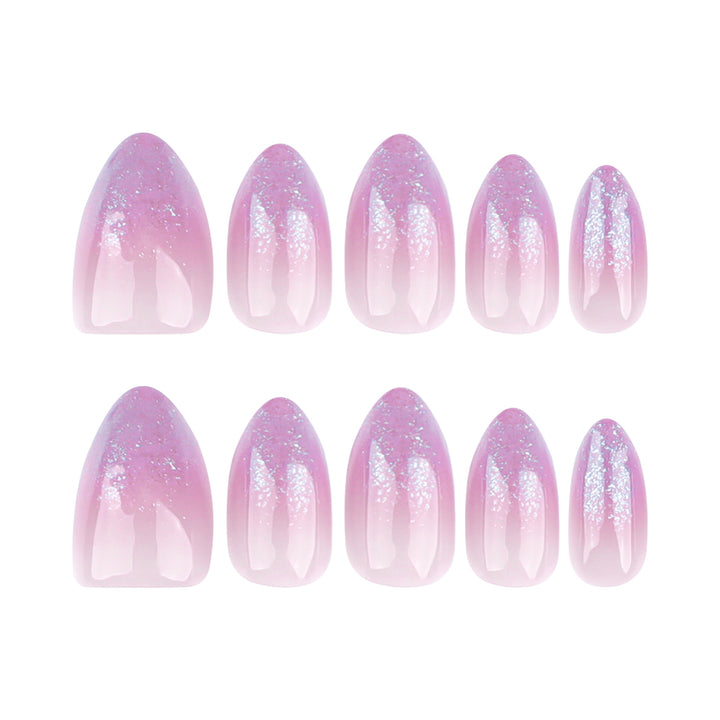 Artistic Nail Extensions with Glitter Gradient Kalsten