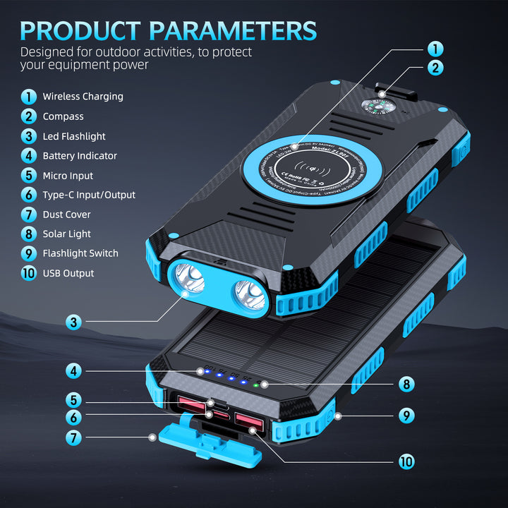 Solar Powerbank with Wireless Charging Function Kalsten