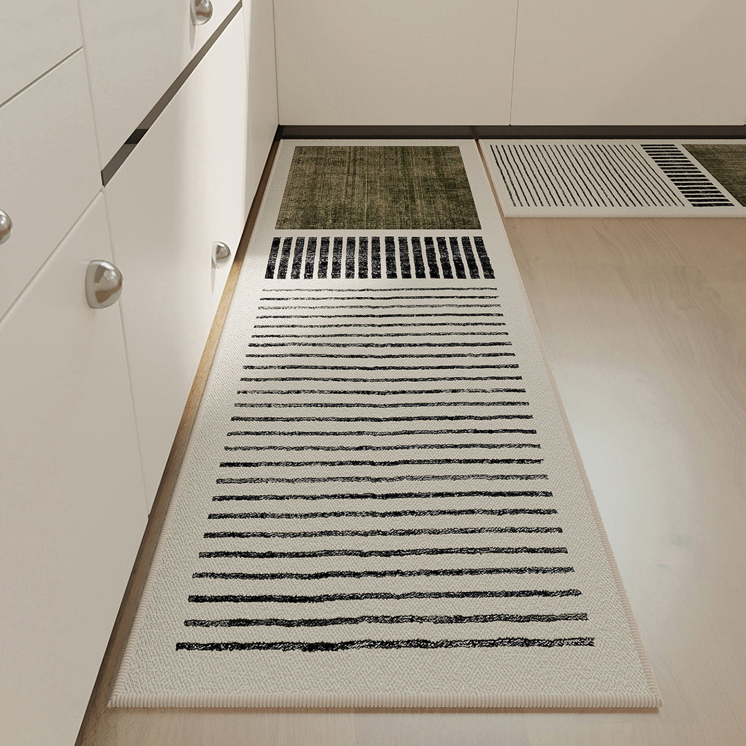 Geometric Pattern Kitchen Runner Mat