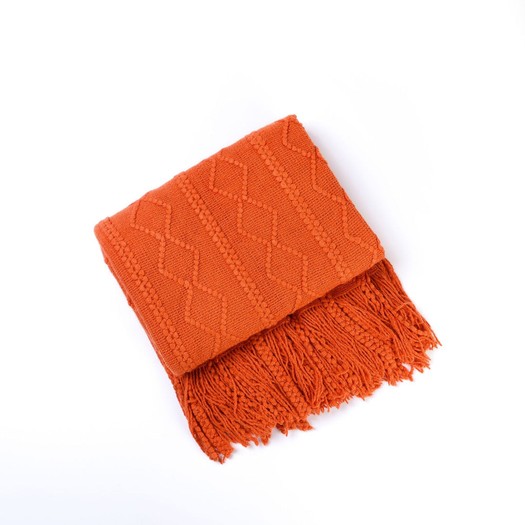 Cozy Decorative Fringe Throw Blanket