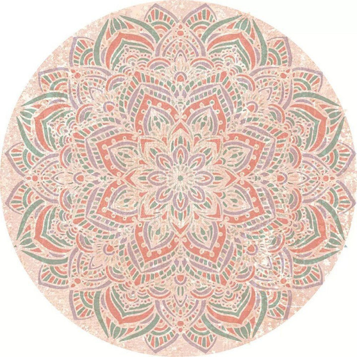 Circular Vintage Floral Area Rug Kalsten