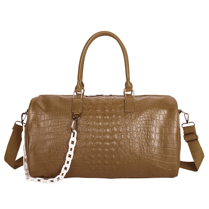 Crocodile Textured Luxurious Travel Duffle Bag Kalsten