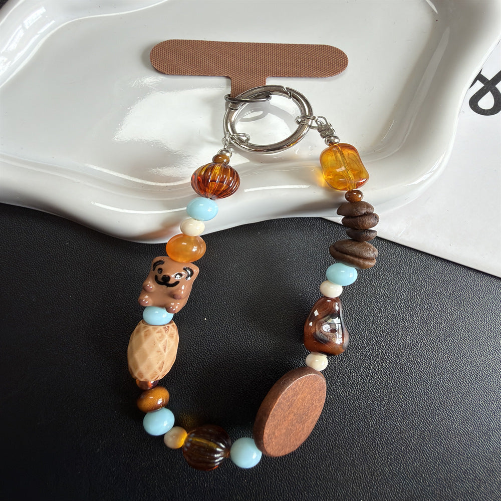 Artisan Beaded Charm Keychain Kalsten