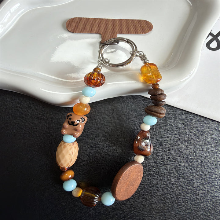 Artisan Beaded Charm Keychain Kalsten