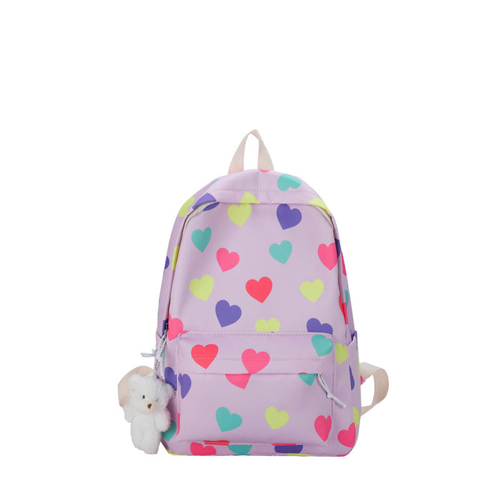 Heart-Patterned Casual Backpack Kalsten