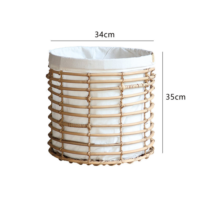 Decorative storage basket with fabric lining Kalsten
