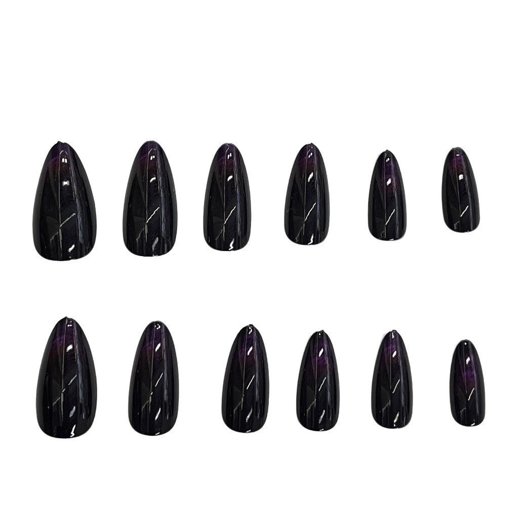 Glossy Elegant Almond-Shaped Press-On Nails Kalsten