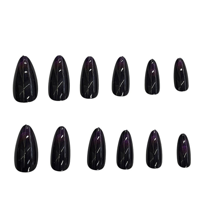 Glossy Elegant Almond-Shaped Press-On Nails Kalsten