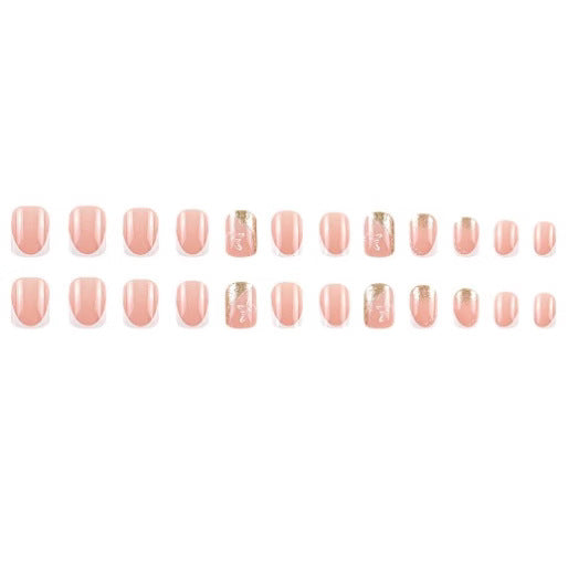Elegant French Tip Butterfly Nail Art Kalsten