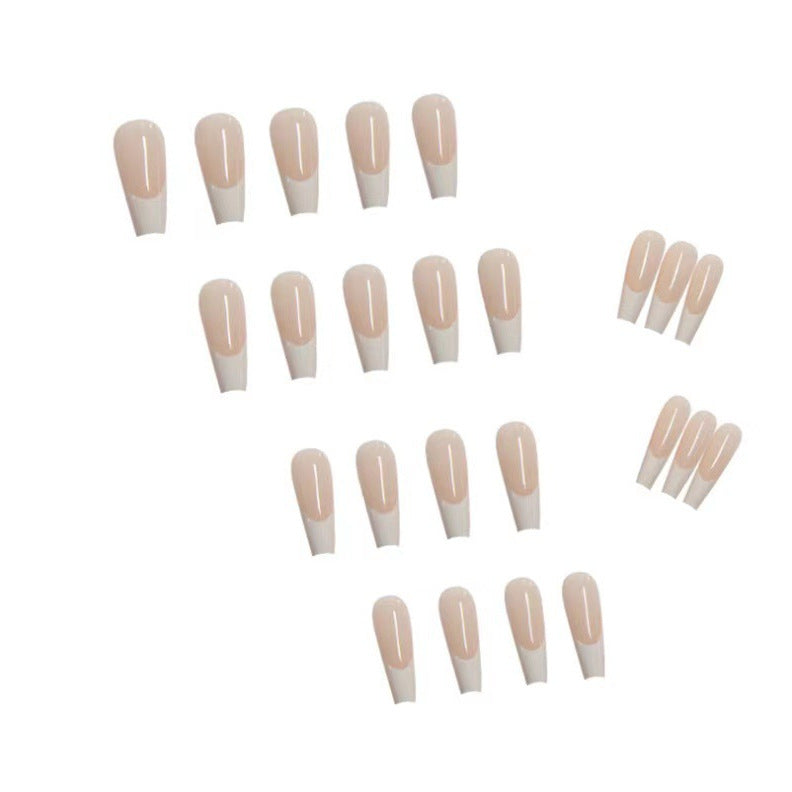 Acrylic Nail Set with Elegant Tips and Stylish French Design Kalsten