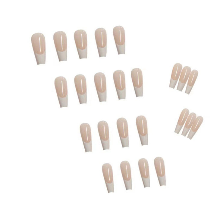 Acrylic Nail Set with Elegant Tips and Stylish French Design Kalsten