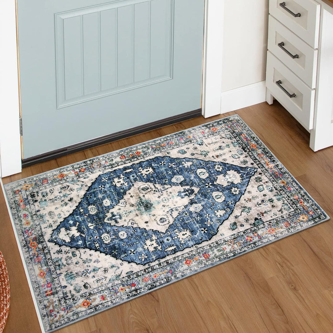 Vintage Floral Patterned Area Rug